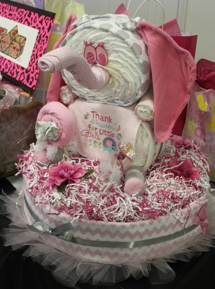 Baby Elephant Diaper Cake