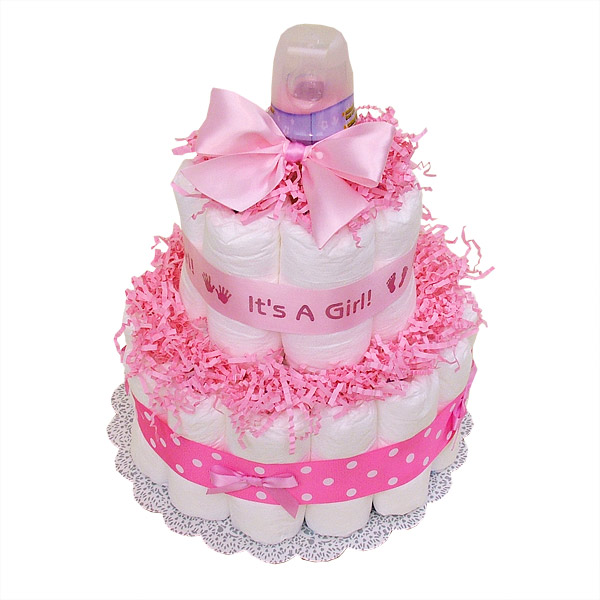 Baby Girl Diaper Cake