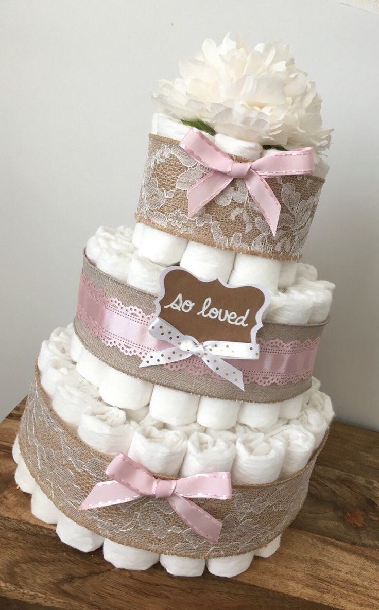 Baby Girl Diaper Cake Baby Girl Diaper Cake