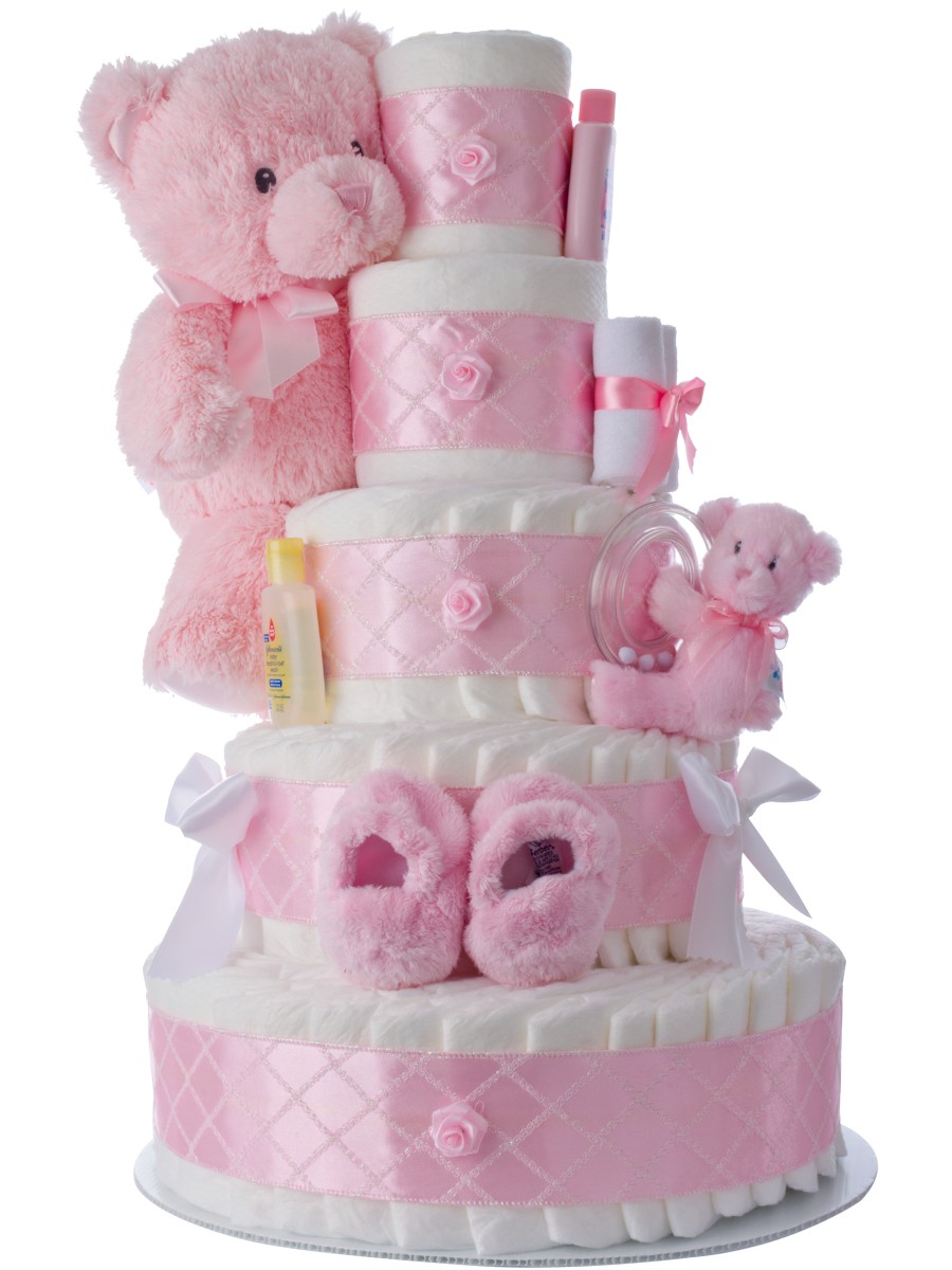 Baby Girl Diaper Cake Baby Girl Diaper Cake