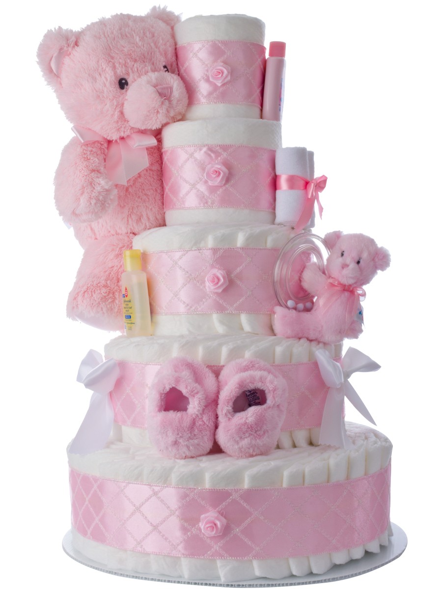 Baby Girl Diaper Cake