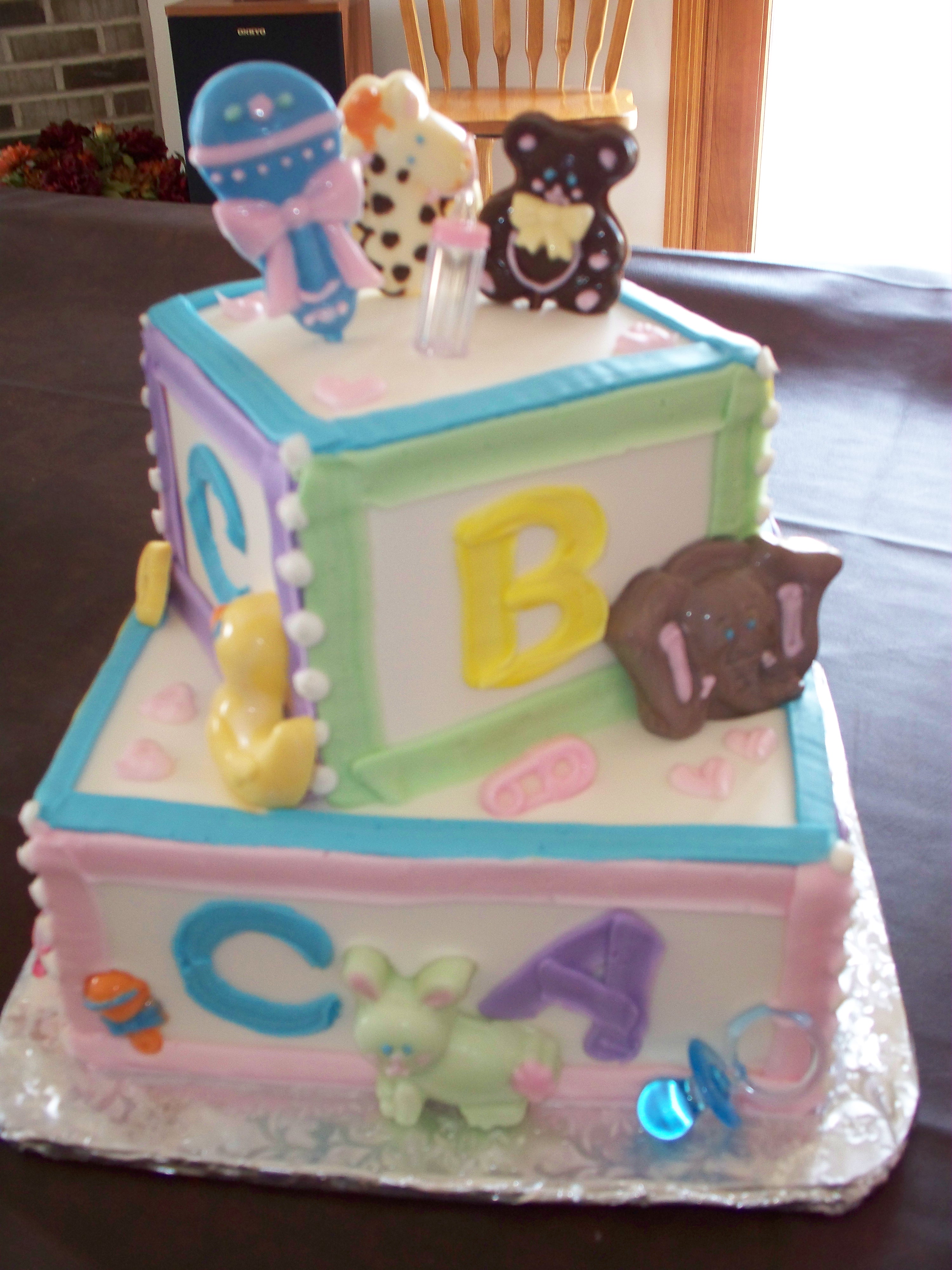 Baby Shower Cake Blocks