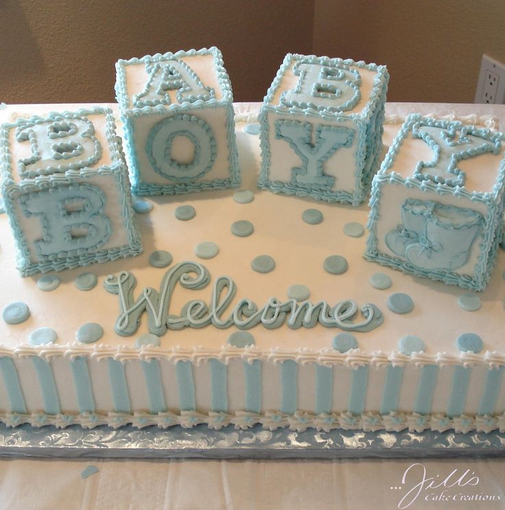 Baby Shower Cake Blocks