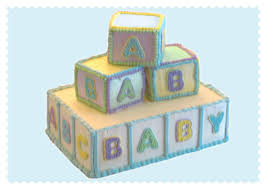 Baby Shower Cake Blocks