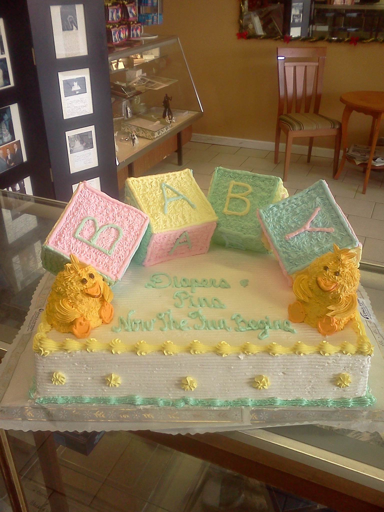 Baby Shower Cake Blocks