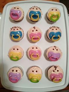 Baby Shower Pacifier Cupcakes