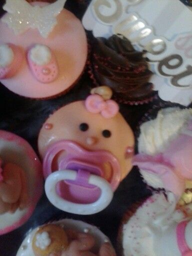 Baby Shower Pacifier Cupcakes