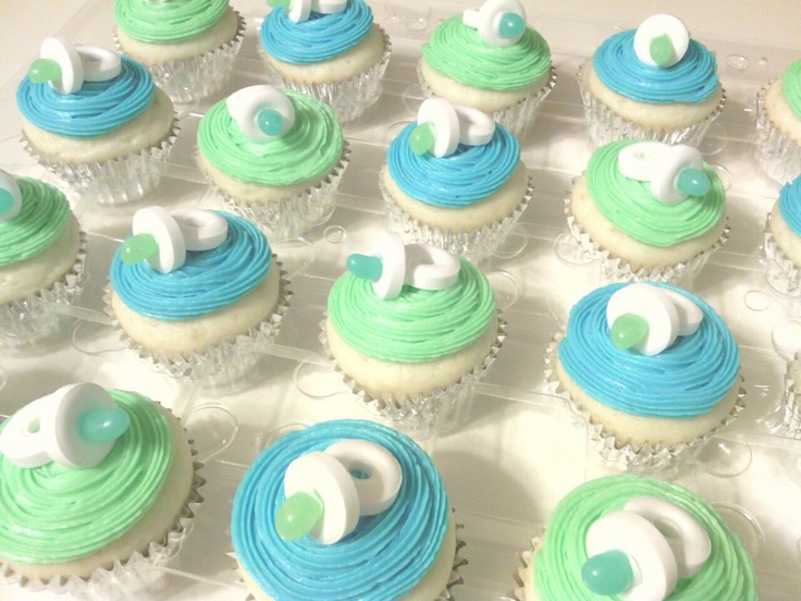 Baby Shower Pacifier Cupcakes