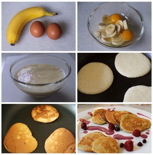 Banana Pancakes and Eggs