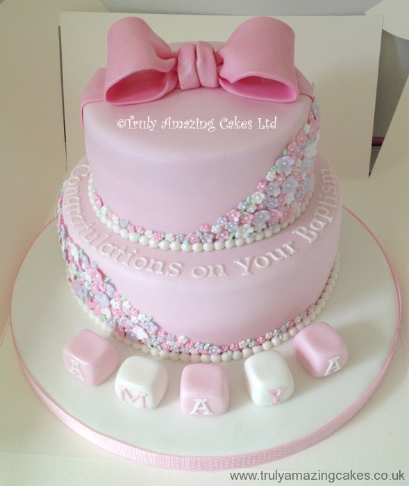 Baptism Christening Cake for Girl