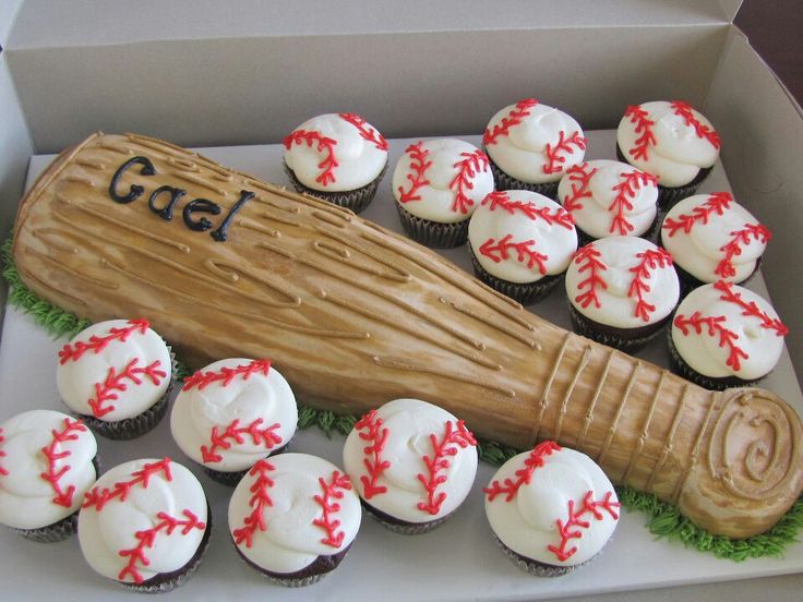 Baseball Cupcake Birthday Cake