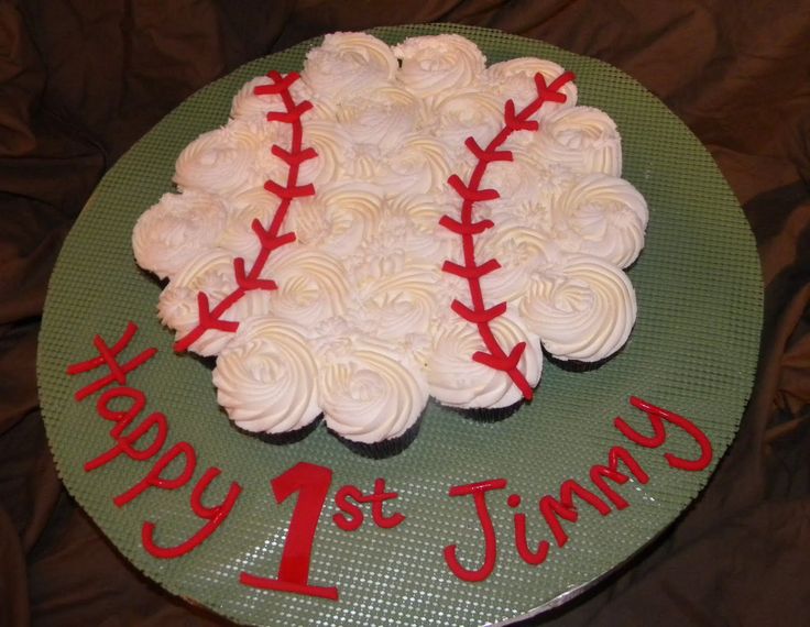 Baseball Cupcake Cake
