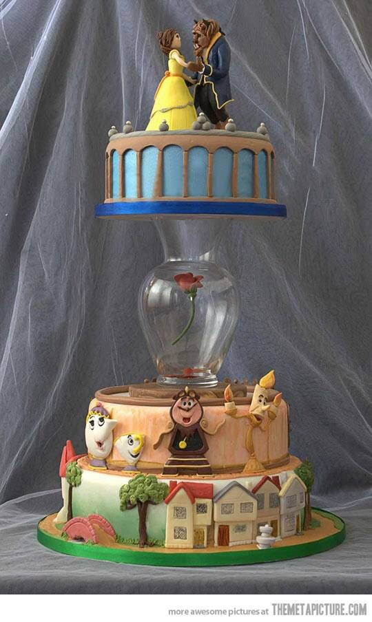 Beauty and Beast Wedding Cake