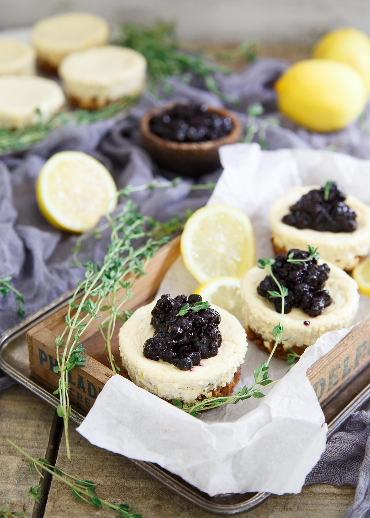 Blueberry Lemon Mini Cheesecakes Recipe