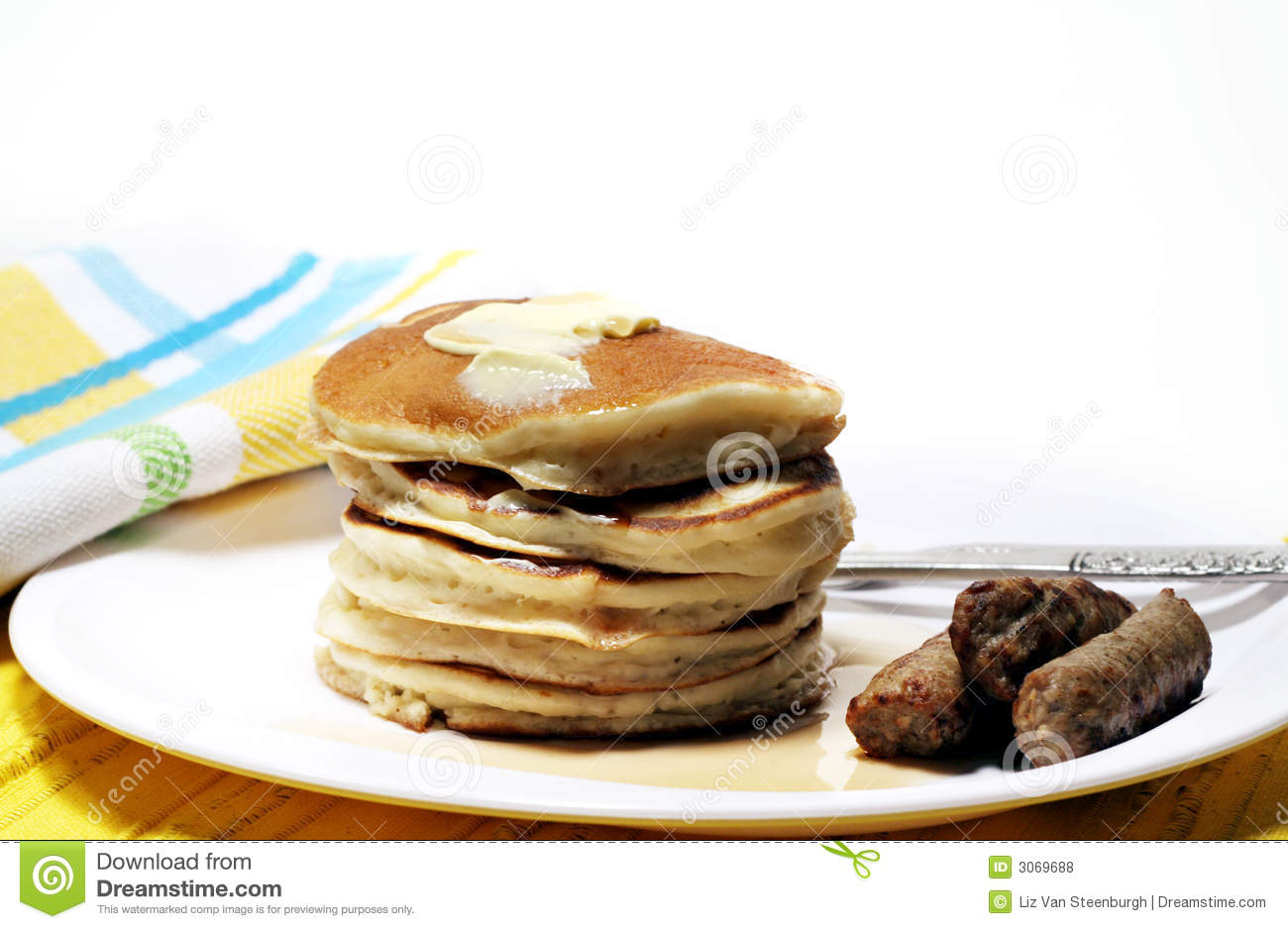 Breakfast Sausages with Pancakes