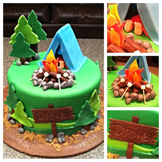 Camping Birthday Cake Ideas Camping Birthday Cake Ideas
