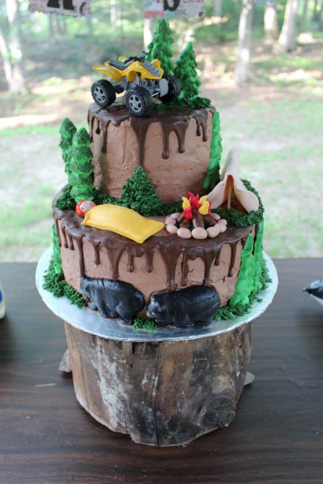 Camping Theme Cake Camping Theme Cake