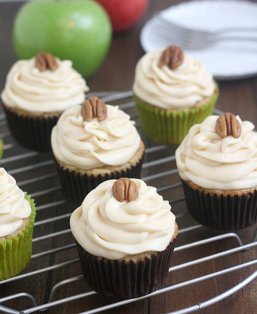 Caramel Apple Cupcakes with Cream Cheese Frosting