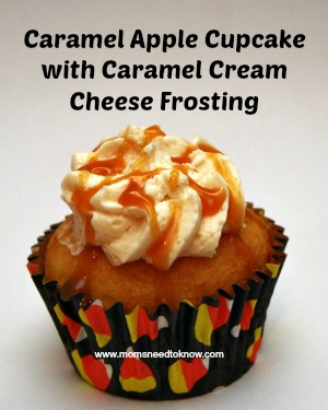 Caramel Apple Cupcakes with Cream Cheese Frosting