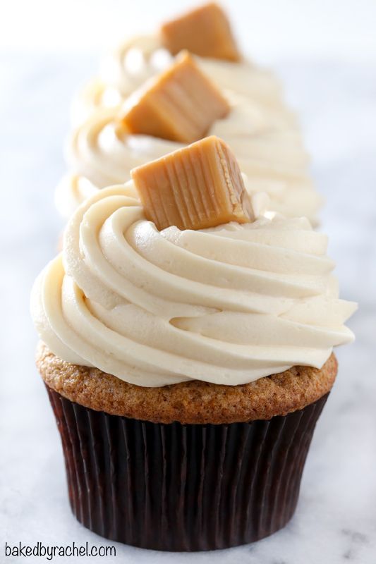 Caramel Apple Cupcakes with Cream Cheese Frosting