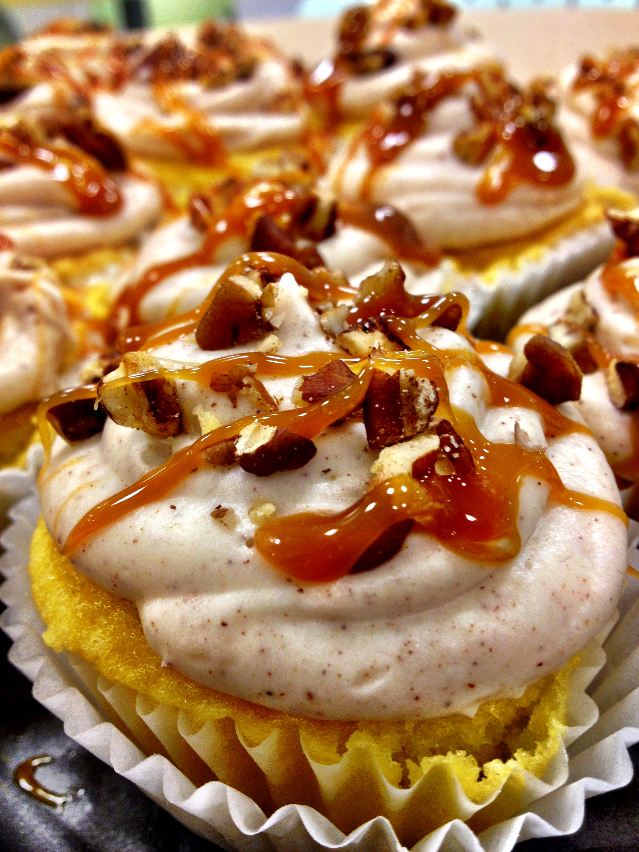 Caramel Apple Cupcakes with Frosting