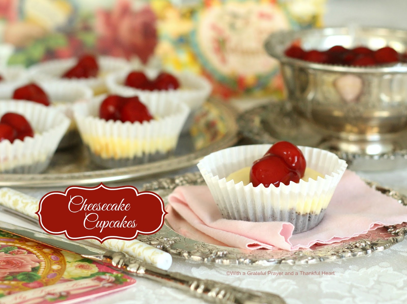 Cheesecake Cupcakes with Graham Cracker Crust