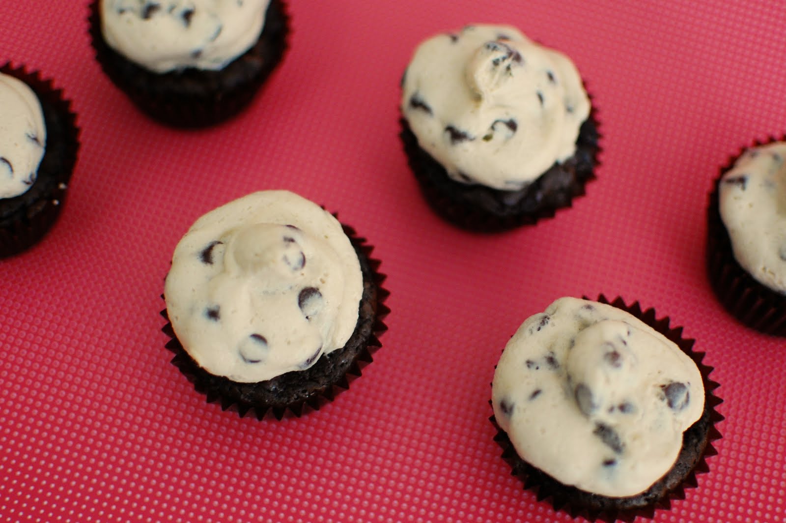 Chocolate Chip Cookie Dough Brownie Cupcakes