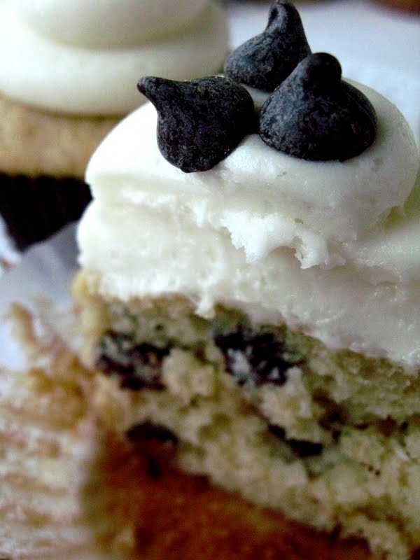 Chocolate Chip Cupcakes with Cream Cheese