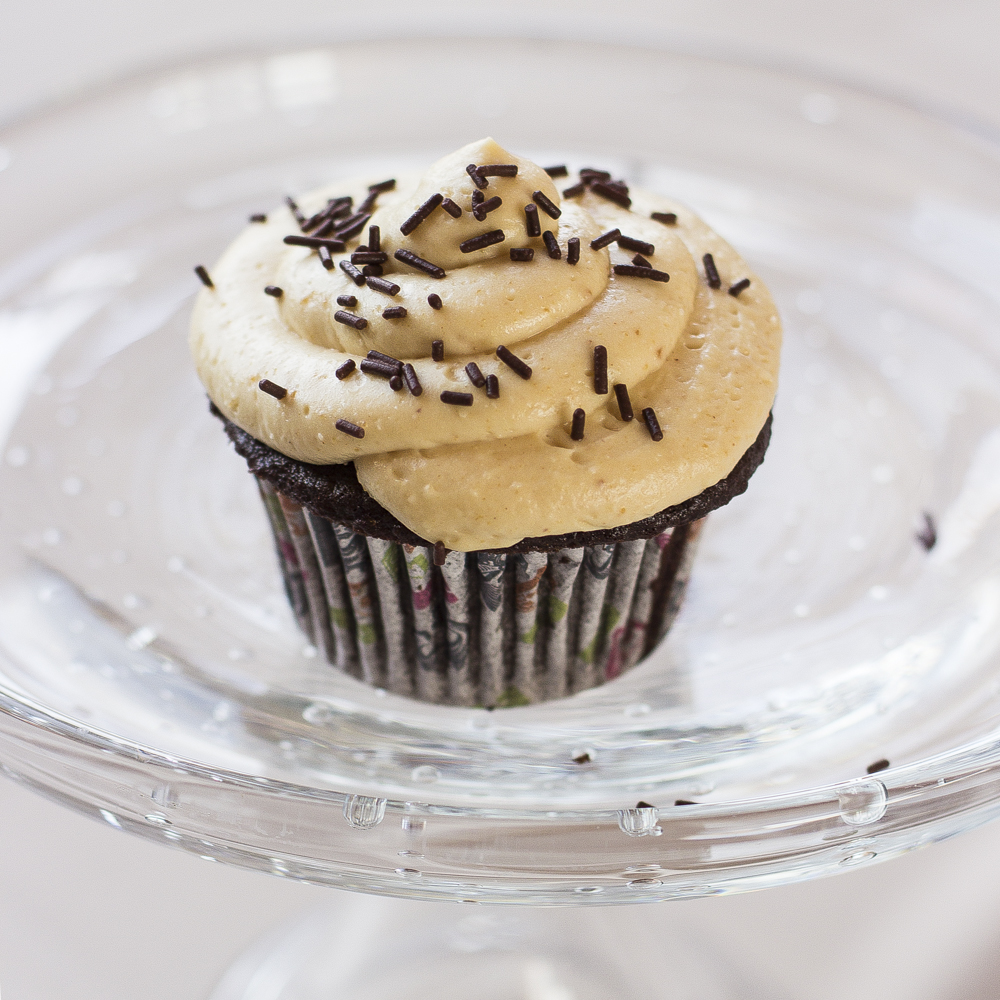 Chocolate Cupcakes with Peanut Butter Frosting