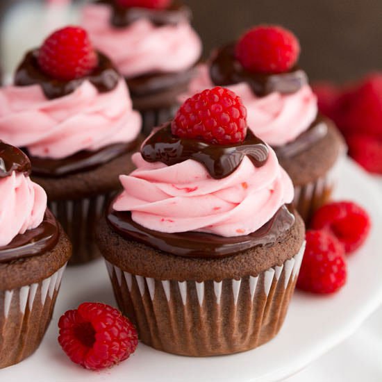 Chocolate Raspberry Cupcakes