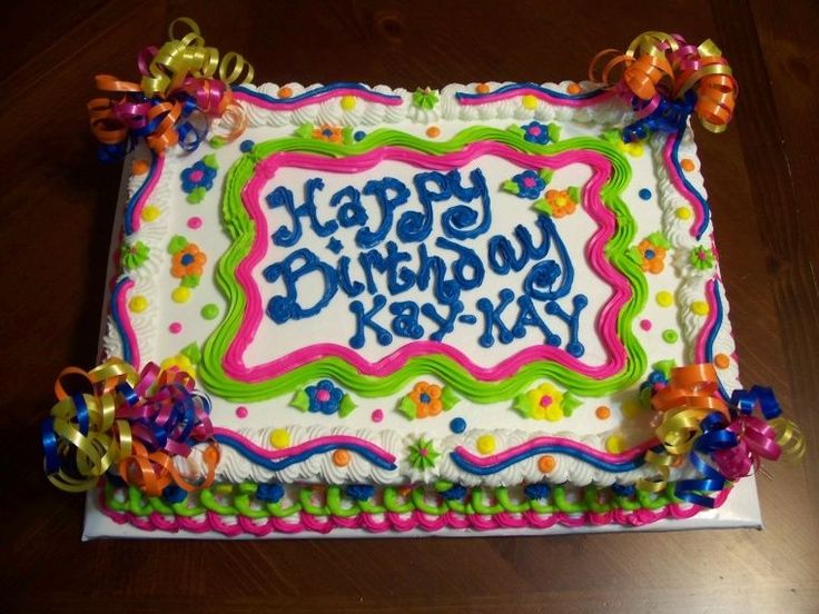 Colorful Birthday Sheet Cake Ideas