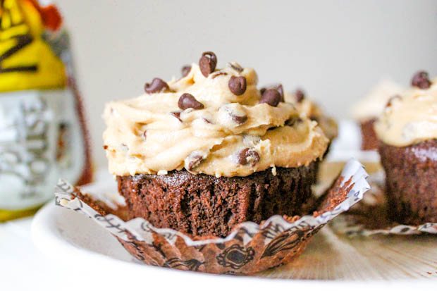 Cookie Dough Brownie Cupcakes with Frosting