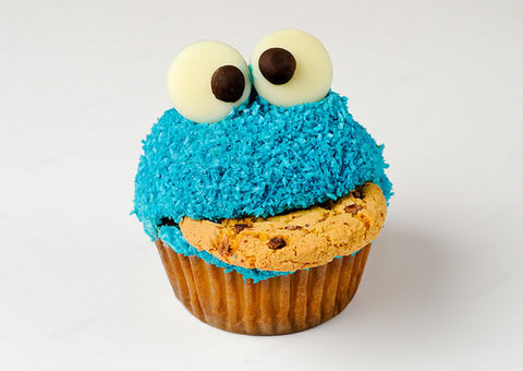 Cookie Monster Cupcakes