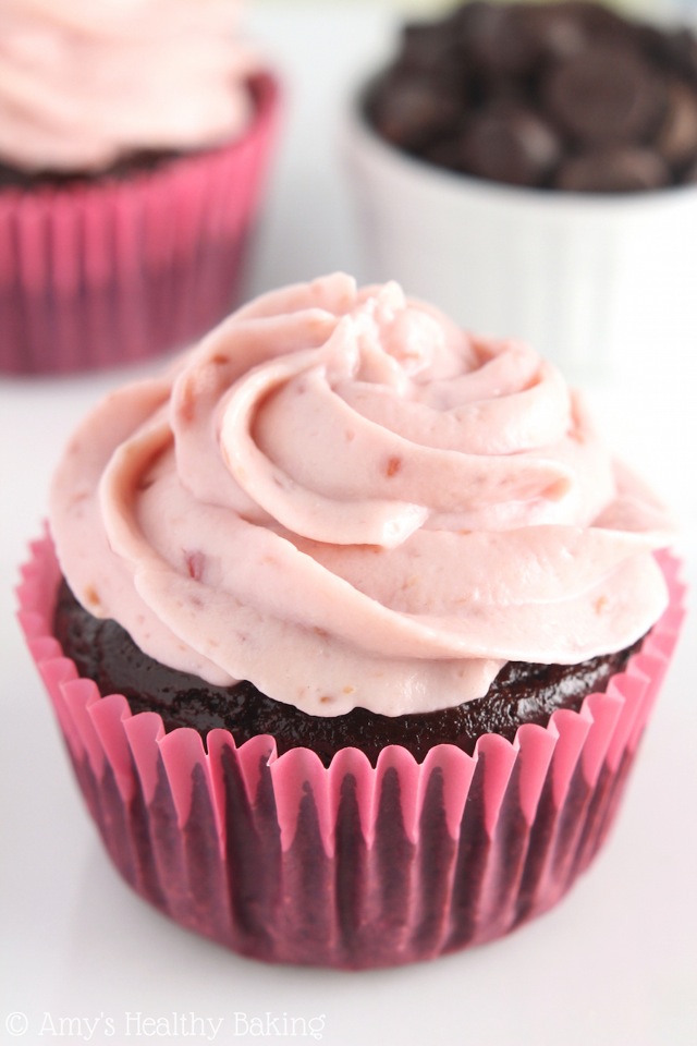 Dark Chocolate Raspberry Cupcakes