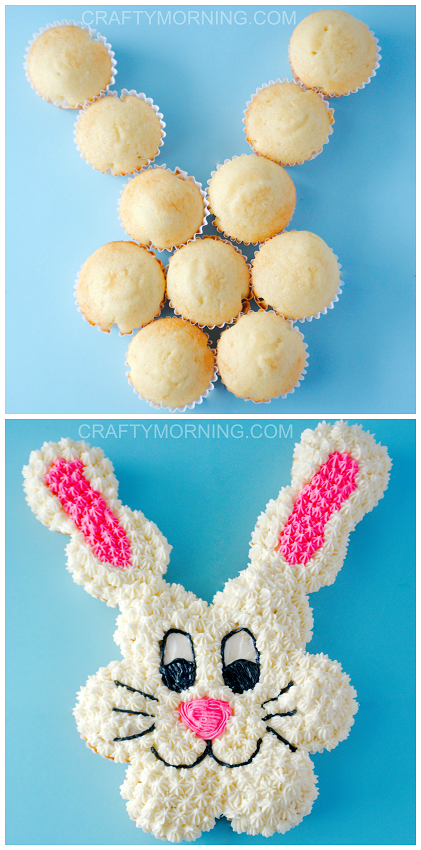 Easter Bunny Pull Apart Cupcake Cake Easter Bunny Pull Apart Cupcake Cake