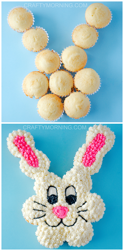 Easter Bunny Pull Apart Cupcake Cake