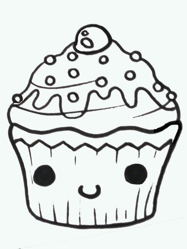 Easy Cute Cupcake Drawings