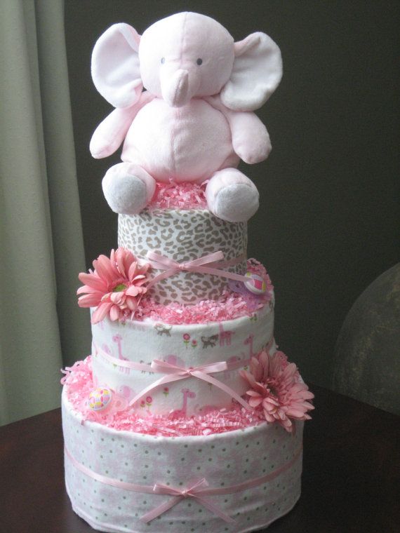 Elephant Baby Shower Diaper Cake