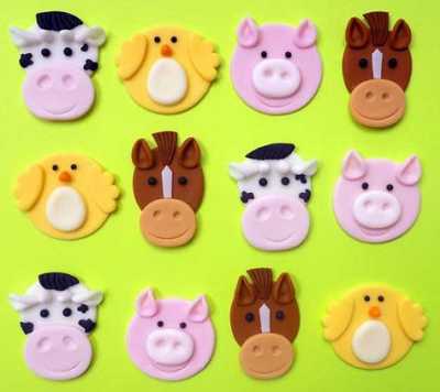 Farm Animals Cupcake Toppers