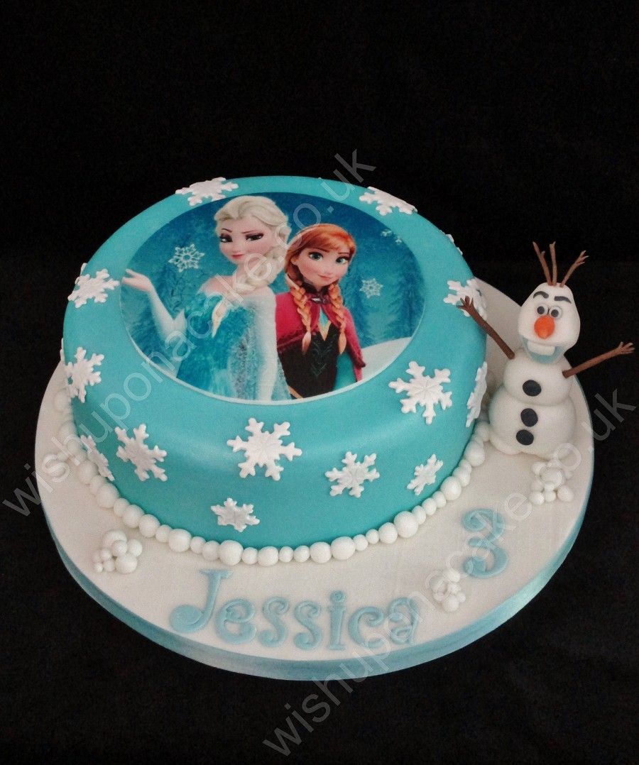 Frozen Single Tier Birthday Cake Theme