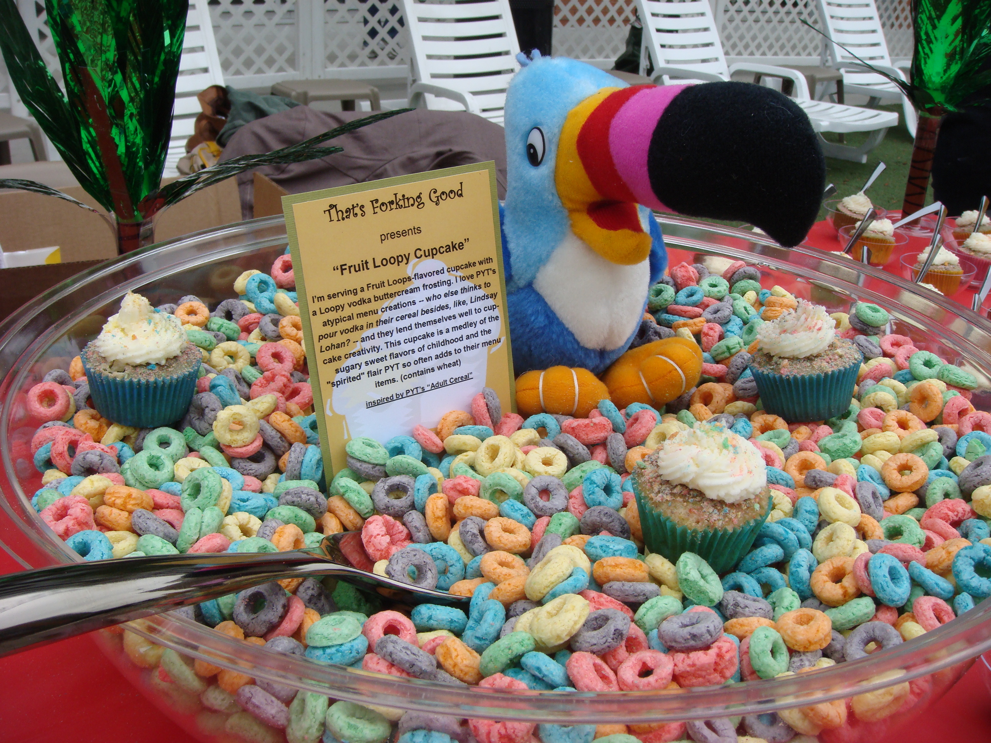 Fruit Loop Vodka Cupcakes