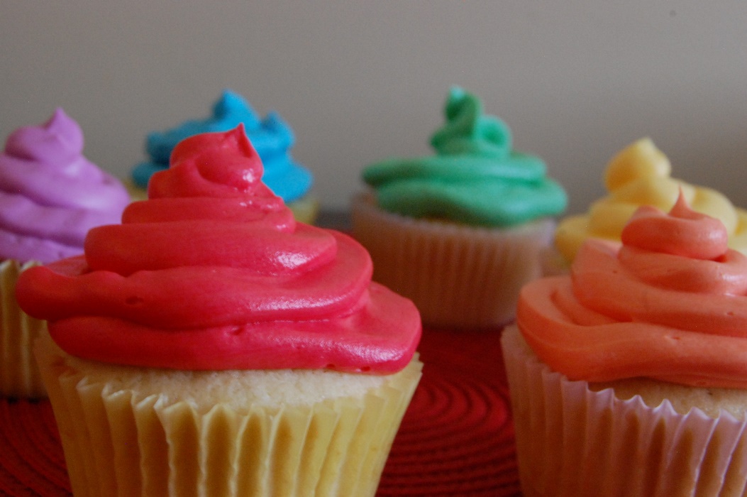 Fruit Loop Vodka Cupcakes