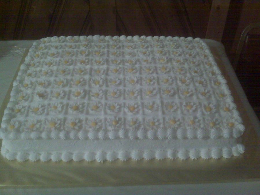 Full Sheet Cake with Flowers