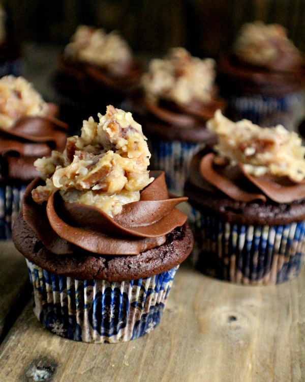 German Chocolate Cupcakes