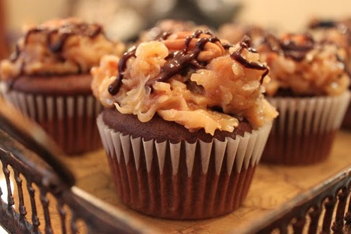 German Chocolate Cupcakes