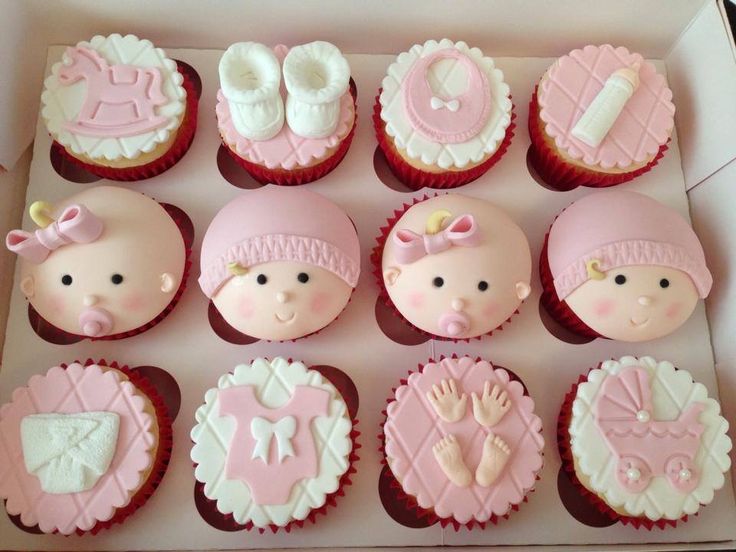 Girl Baby Shower Cupcake Cake Ideas