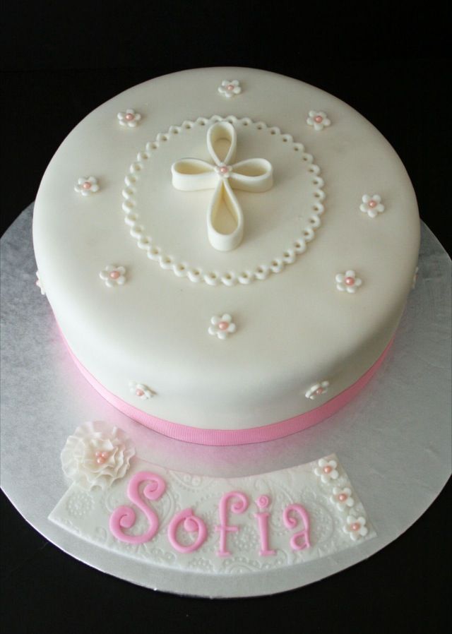 Girl Baptism Cake