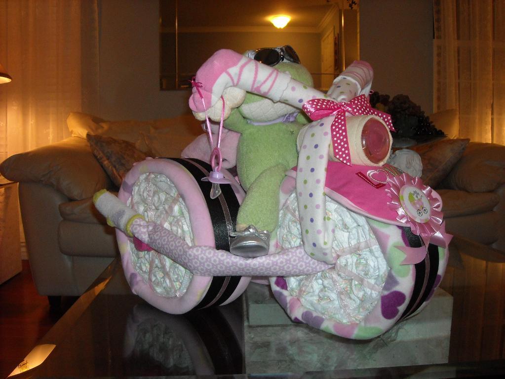 Girl Tricycle Diaper Cake Instructions