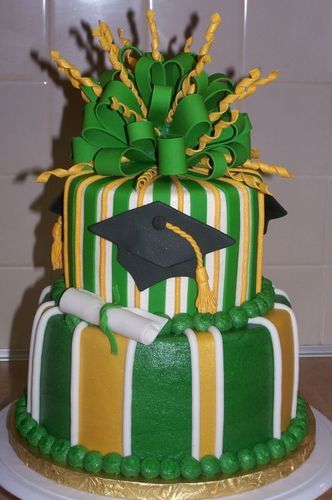9 Photos of Green Graduation Cakes 9 Photos of Green Graduation Cakes