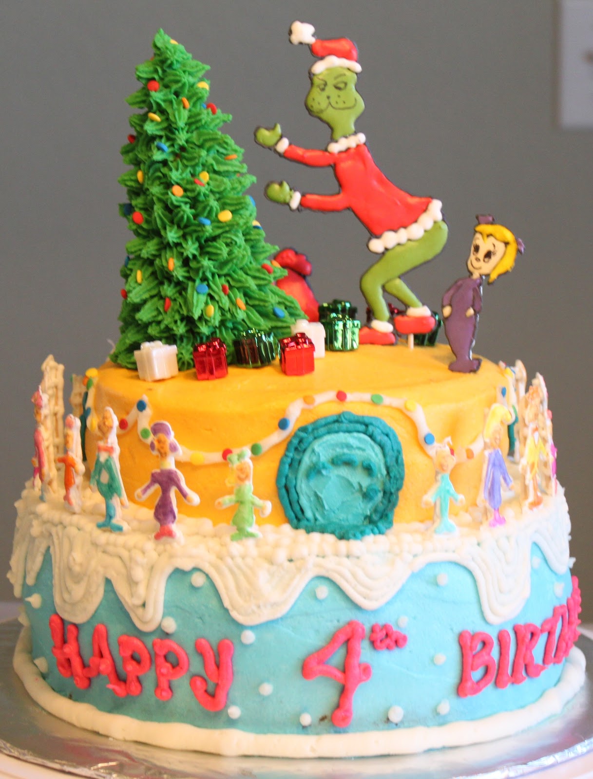 Grinch Christmas Tree Cake